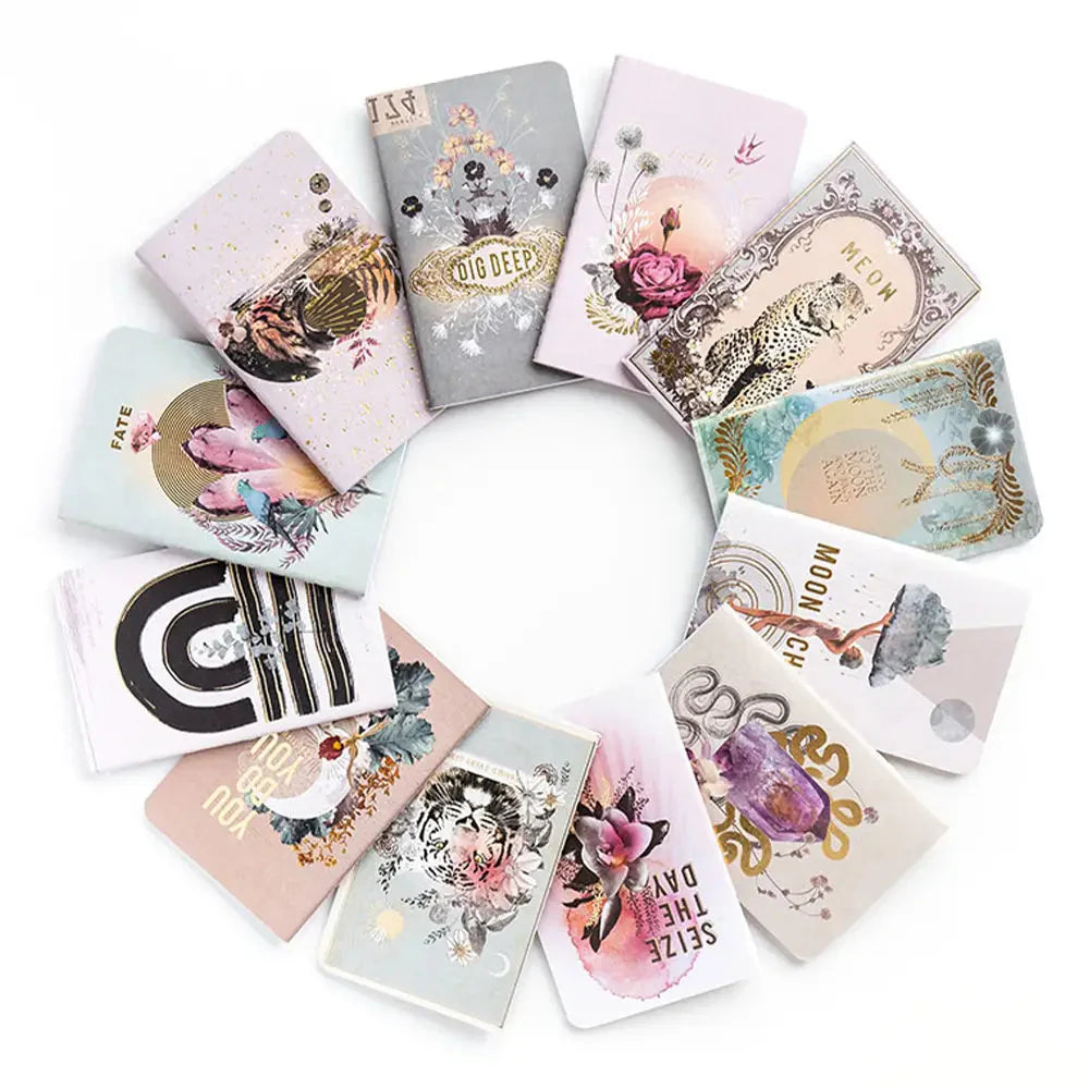 Crystal Fate Mini Notebook | Saddle-Stitched Pocket Notebook