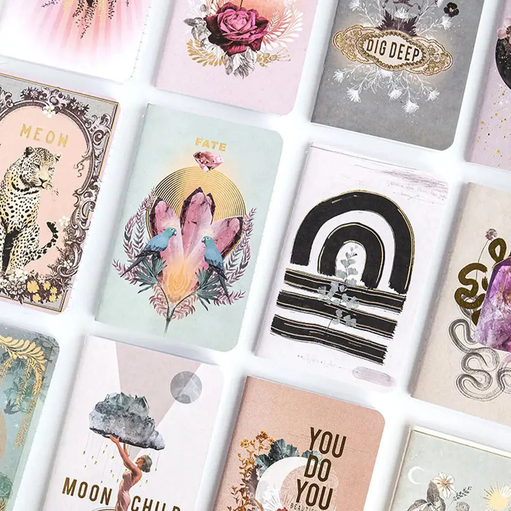 Crystal Fate Mini Notebook | Saddle-Stitched Pocket Notebook