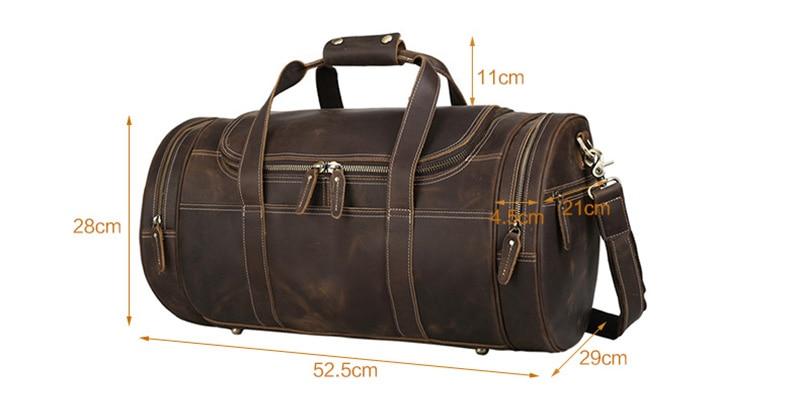 The Wainwright Weekender | Round Vintage Leather Weekender