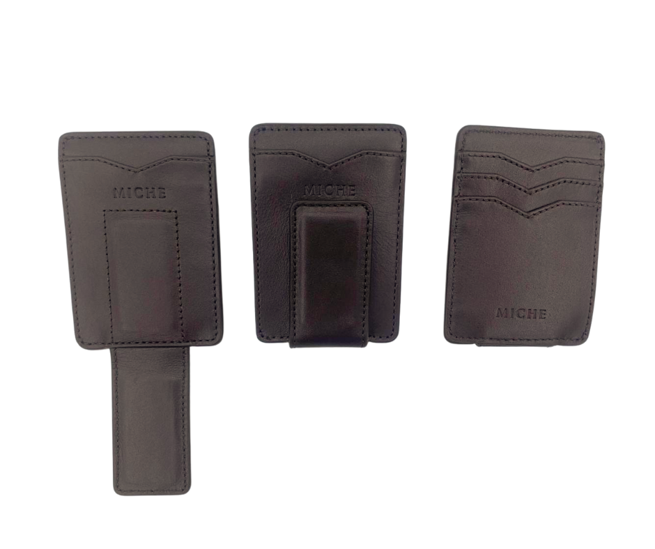 money clip card sleeve Men's Leather Money Clip