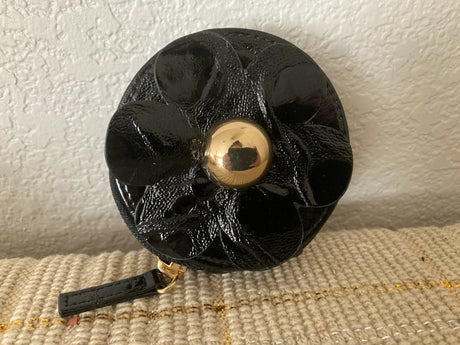 Black Flower Coin Purse