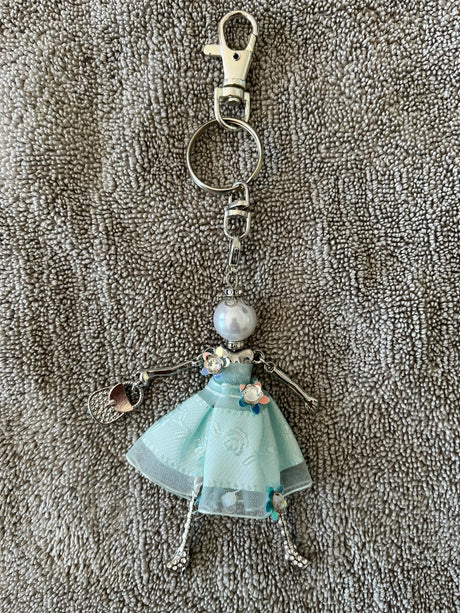 Keychain Silver Lady Purse Charm