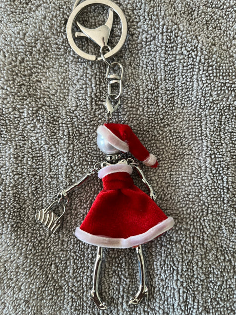 Keychain Silver Lady Purse Charm