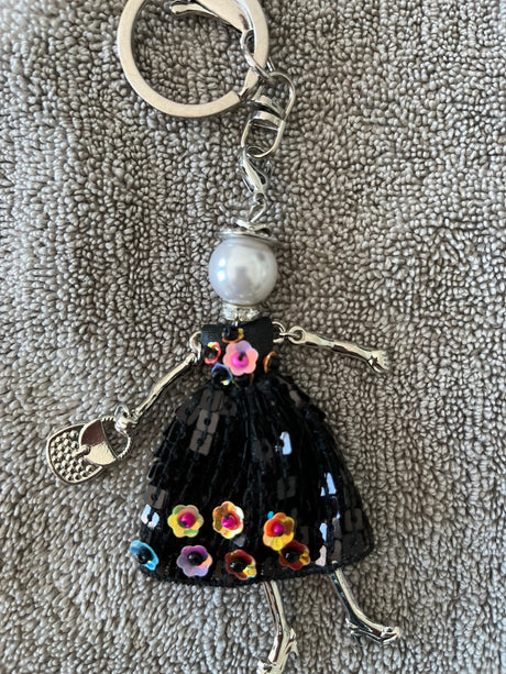 Keychain Silver Lady Purse Charm