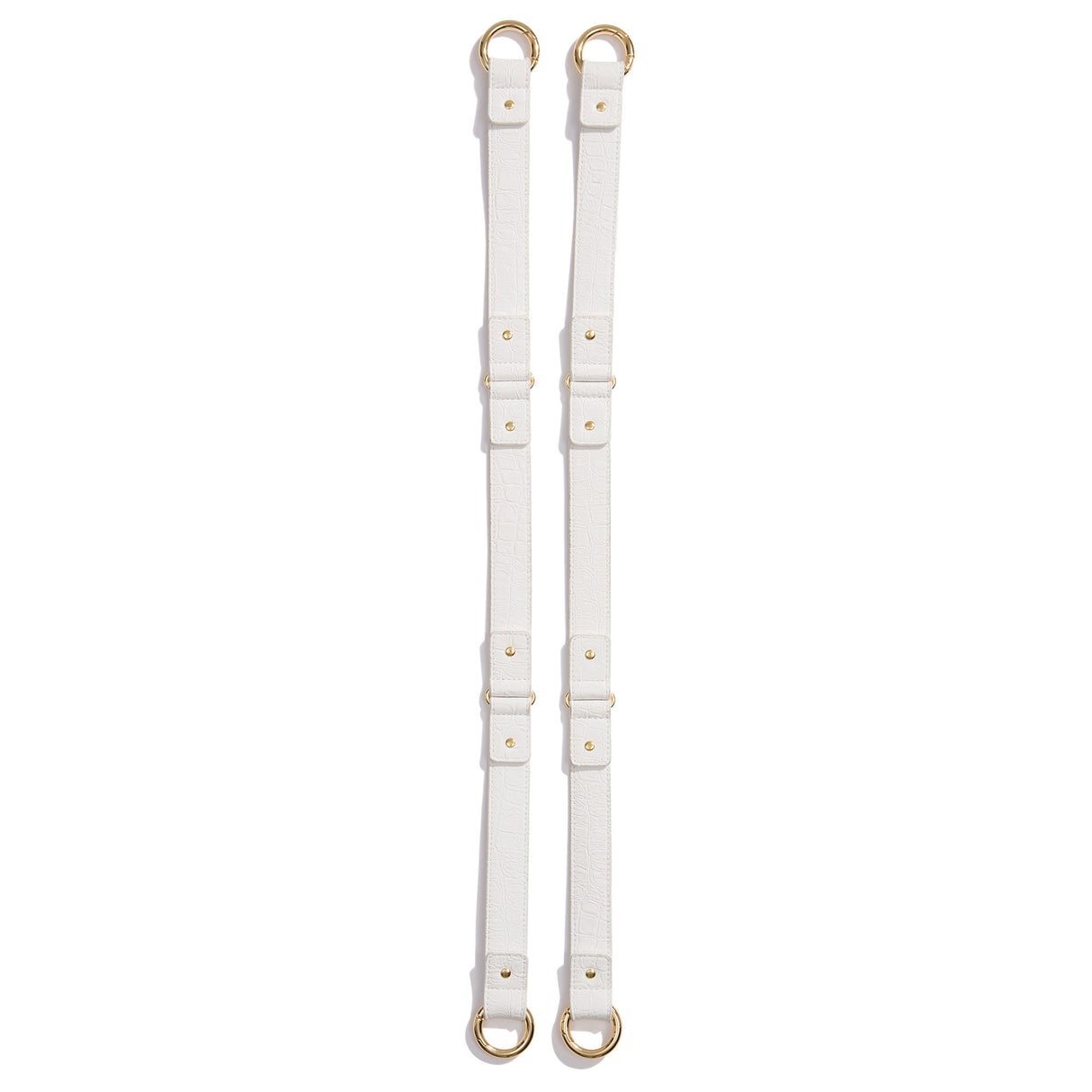 White Croc Handles w/ Gold Hardware (7611631110)