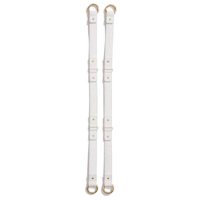 White Croc Handles w/ Gold Hardware (7611631110)