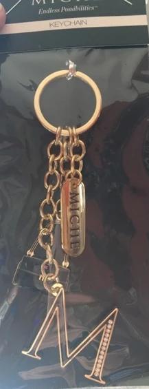 Rouen "M" Keychain Gold (4345465143369)