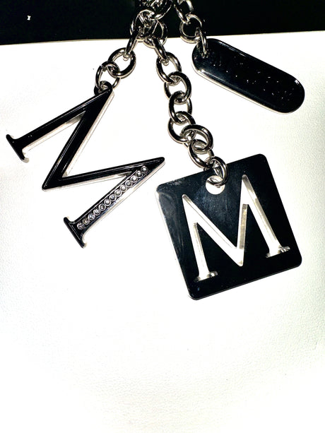 Silver "M" Keychain Gold (8236661801200)